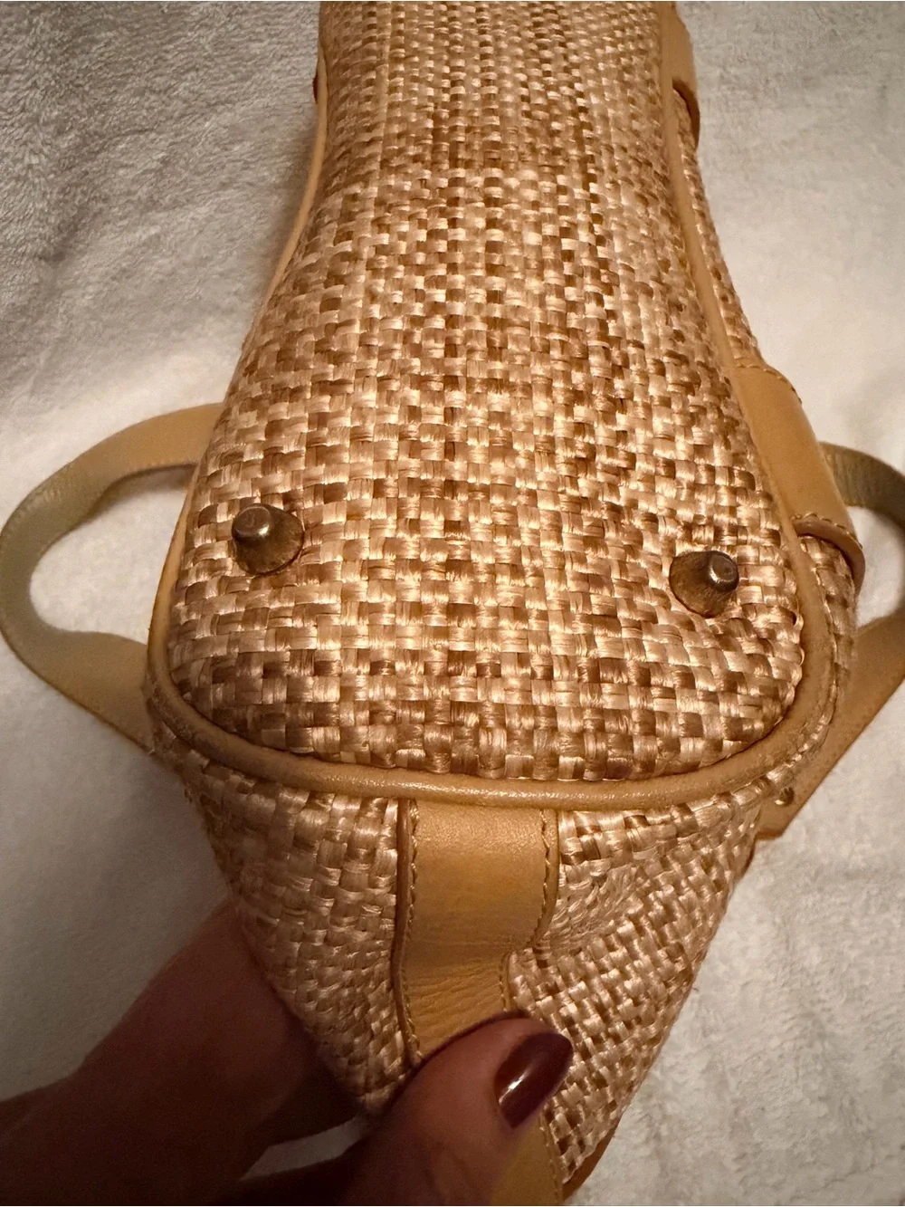 Chloe Mustard Woven Tote Bag